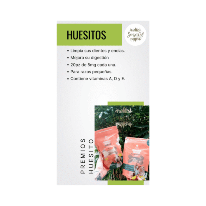 Premios de Huesitos con CBD para Perros de Razas Pequeñas | 20 Piezas
