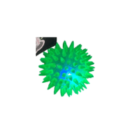Pelotas brillantes tipo mordedera para perros en colores neón, ideales para jugar y masticar