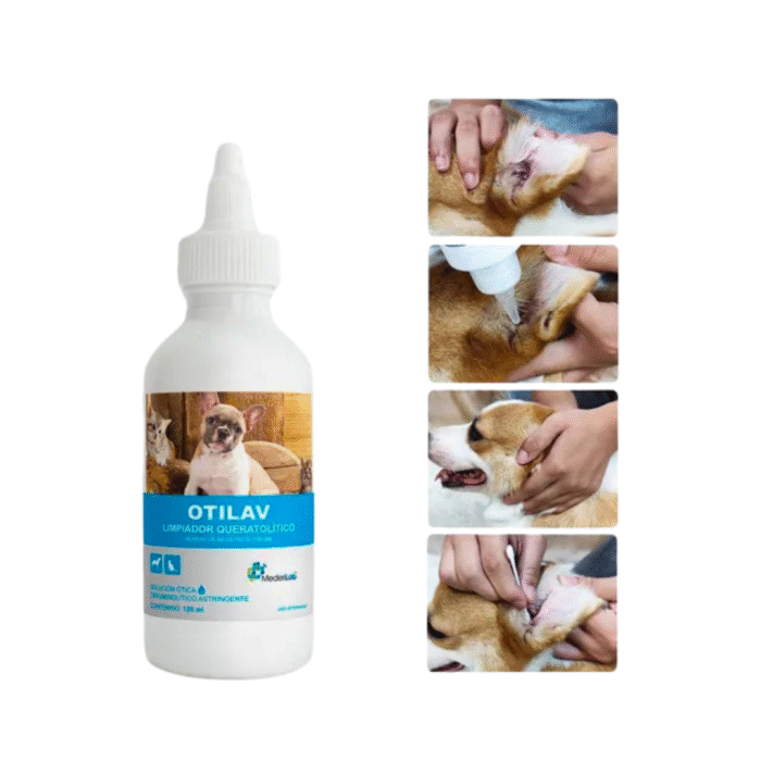 Otilav Solución Ótica Limpiador Queratolítico para Perros y Gatos | Higiene Profunda de Oídos