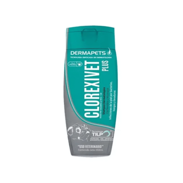 Clorexivet Plus shampoo y jabón dermatológico con clorhexidina y miconazol para perros y gatos