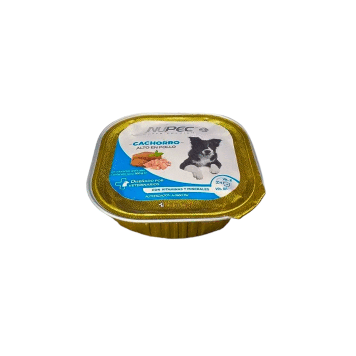 Alimento húmedo Nupec para cachorros, nutrición completa y suave para perros en crecimiento