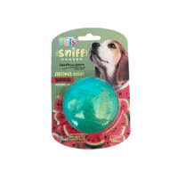 Pelota Sniff con aroma a sandía para perro, juguete masticable resistente y aromático