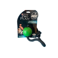 Pelota de hule natural con cuerda para perro, juguete resistente y no tóxico
